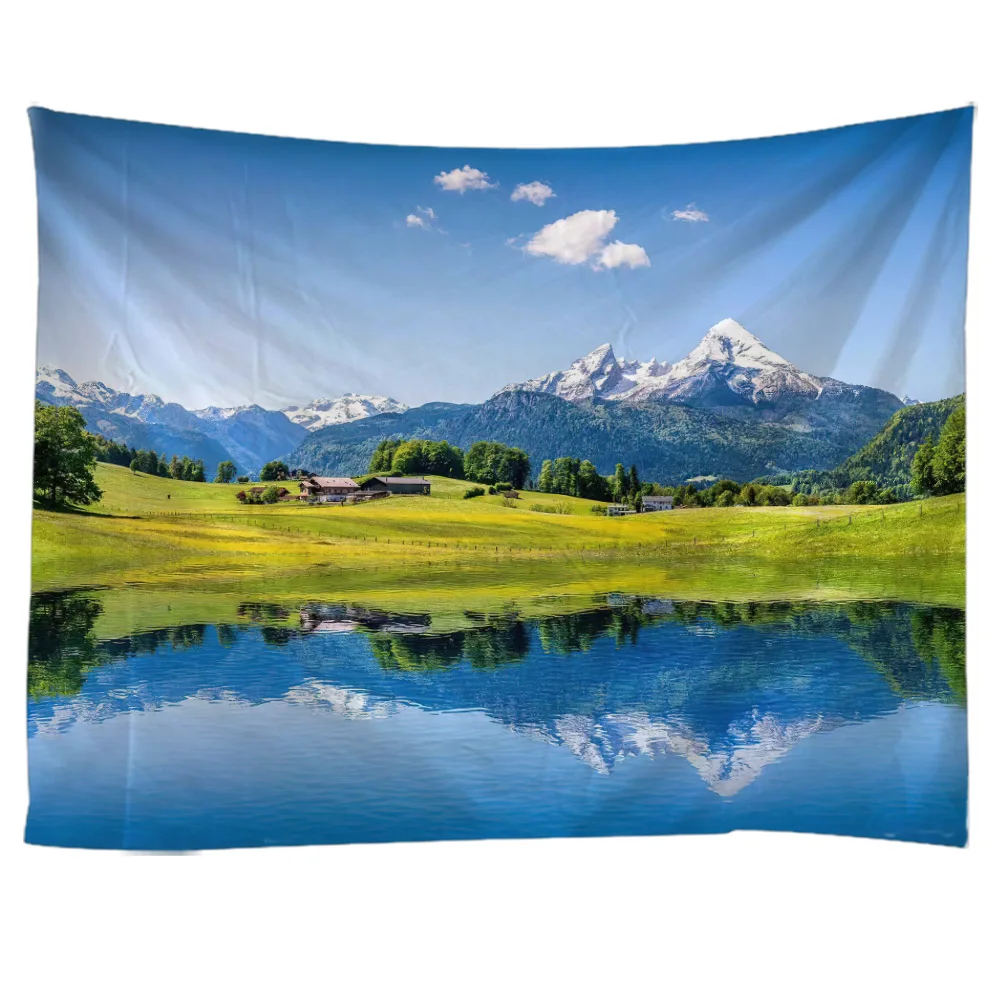 

3D digital printed home scenery tapestry room aesthetic art decoration living room bedroom wall decoration blanket bed sheets