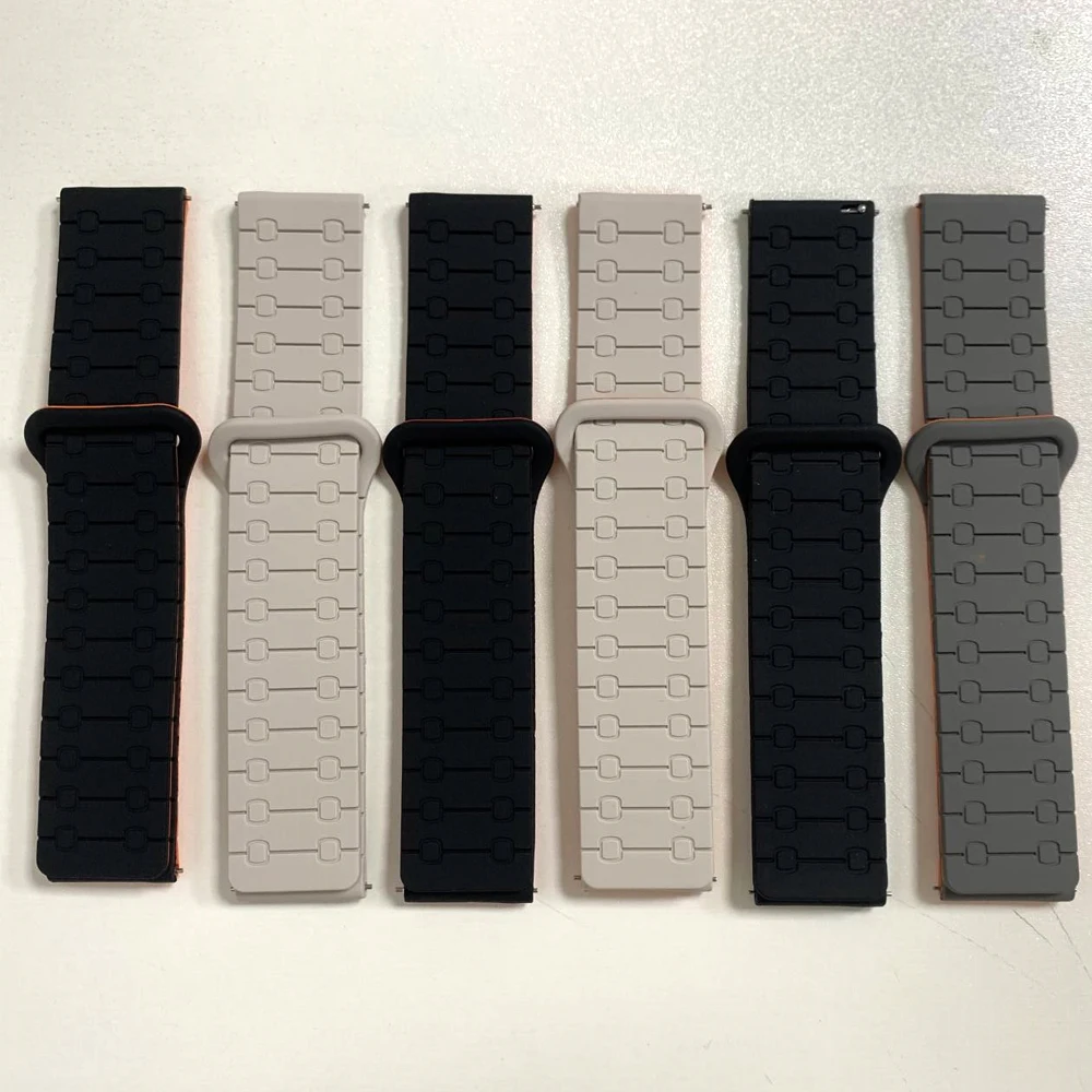 22 مللي متر حزام سيليكون مغناطيسي للغارمين Forerunner 265 570 255 Music Venu3 2 Vivoactive 4 Band ل AMAZFIT BIP 6 سوار رياضي