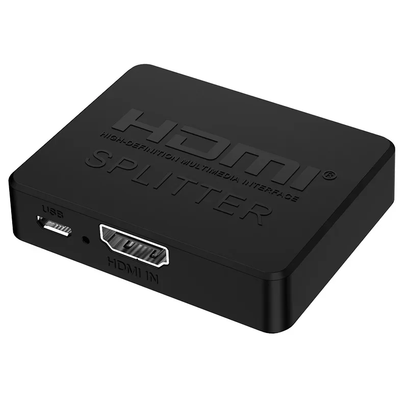 4K Mini HDMI Splitter One in Two Out with Audio & Video Cables