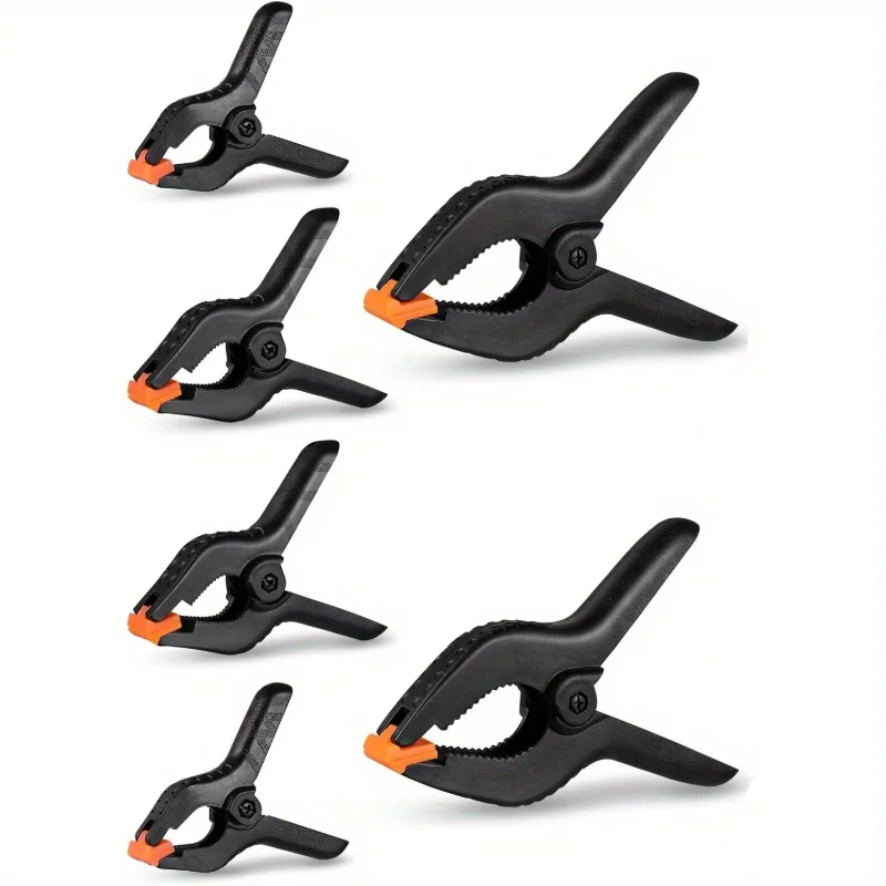 

6Pack Heavy Duty Spring Clips Set -4 inches Plastic Spring Clips,Background Clips Size:6pcs