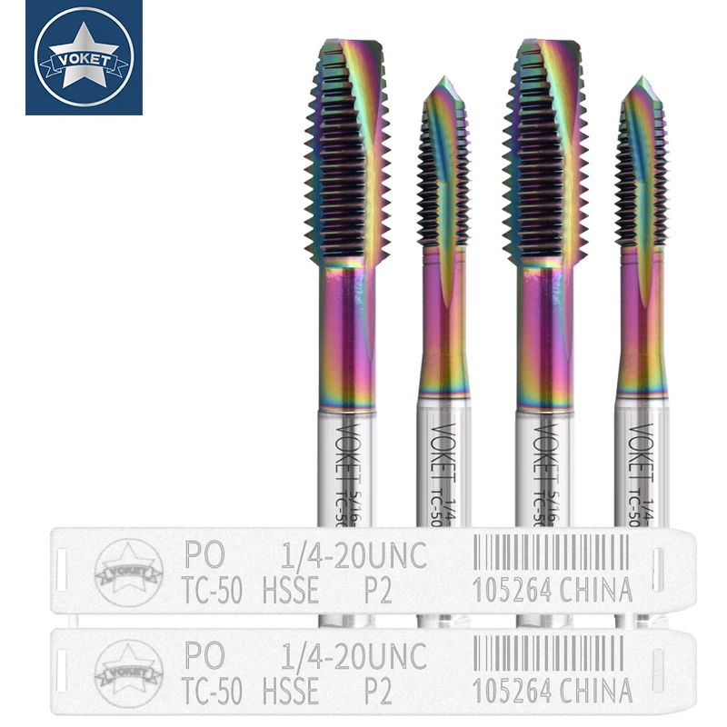 VOKET HSSE-M35 JIS القياسية دوامة وأشار الحنفية UNC 2-56 3-48 4-40 6-32 8-32 10-24 12-24 1/4 3/8 آلة المسمار الموضوع الصنابير