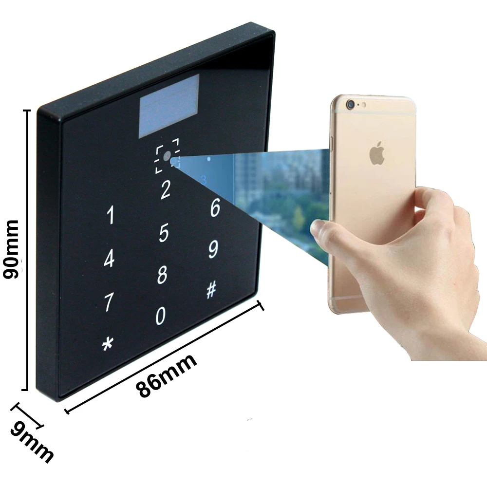 

barcode Qr code reader access control reader 13.56Mhz IC card reader RS232 RS485 Wiegand 26 34 TTL 20000 user wechat free SDK