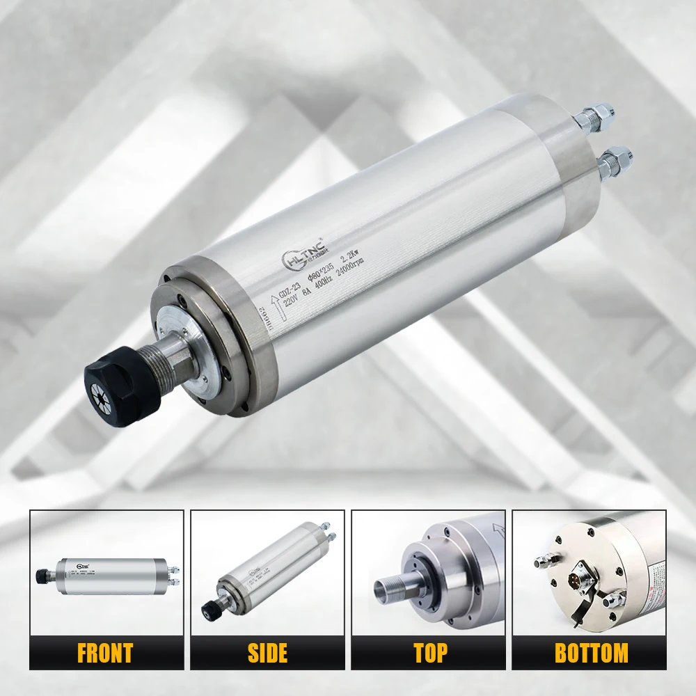 Alta qualità! Motore mandrino CNC con mandrino per macchina utensile con mandrino ad acqua fredda da 2,2 kW