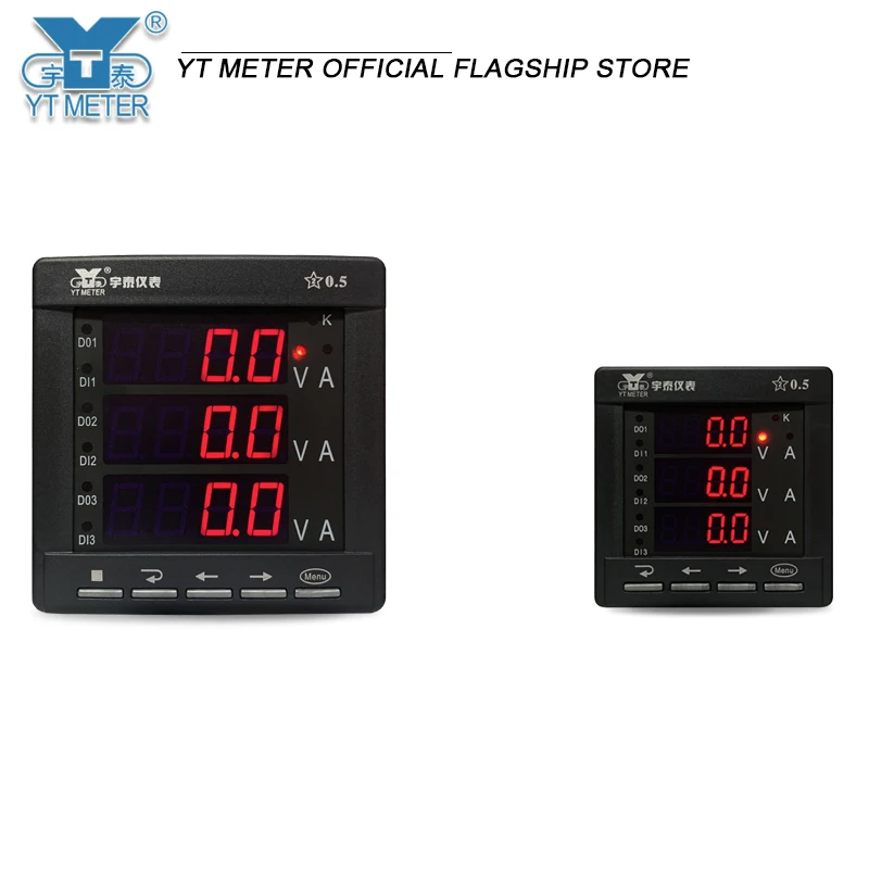 Intelligent three-phase digital display current and voltage combination meter led digital tube digital instrument 500v 5a194i mu