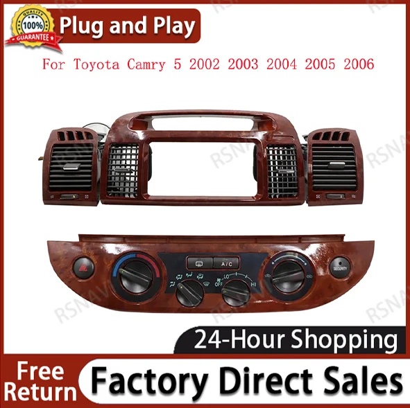 

Air vent outlet Radio Dashboard For Toyota Camry 5 2002 2003 2004 2005 2006 Facia Auto Stereo Panel CD DVD Interior Accessories