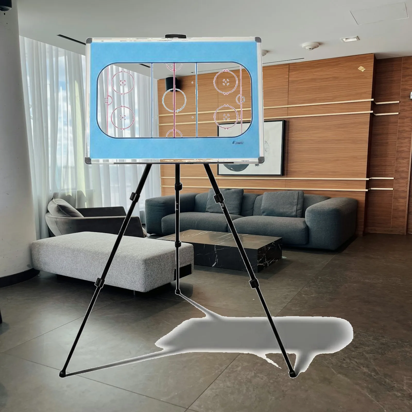 Ice Hockey Coaching Board Portable Sport Tactic Magnetic Dry Erase Board with Tripod Stand for Team Practice