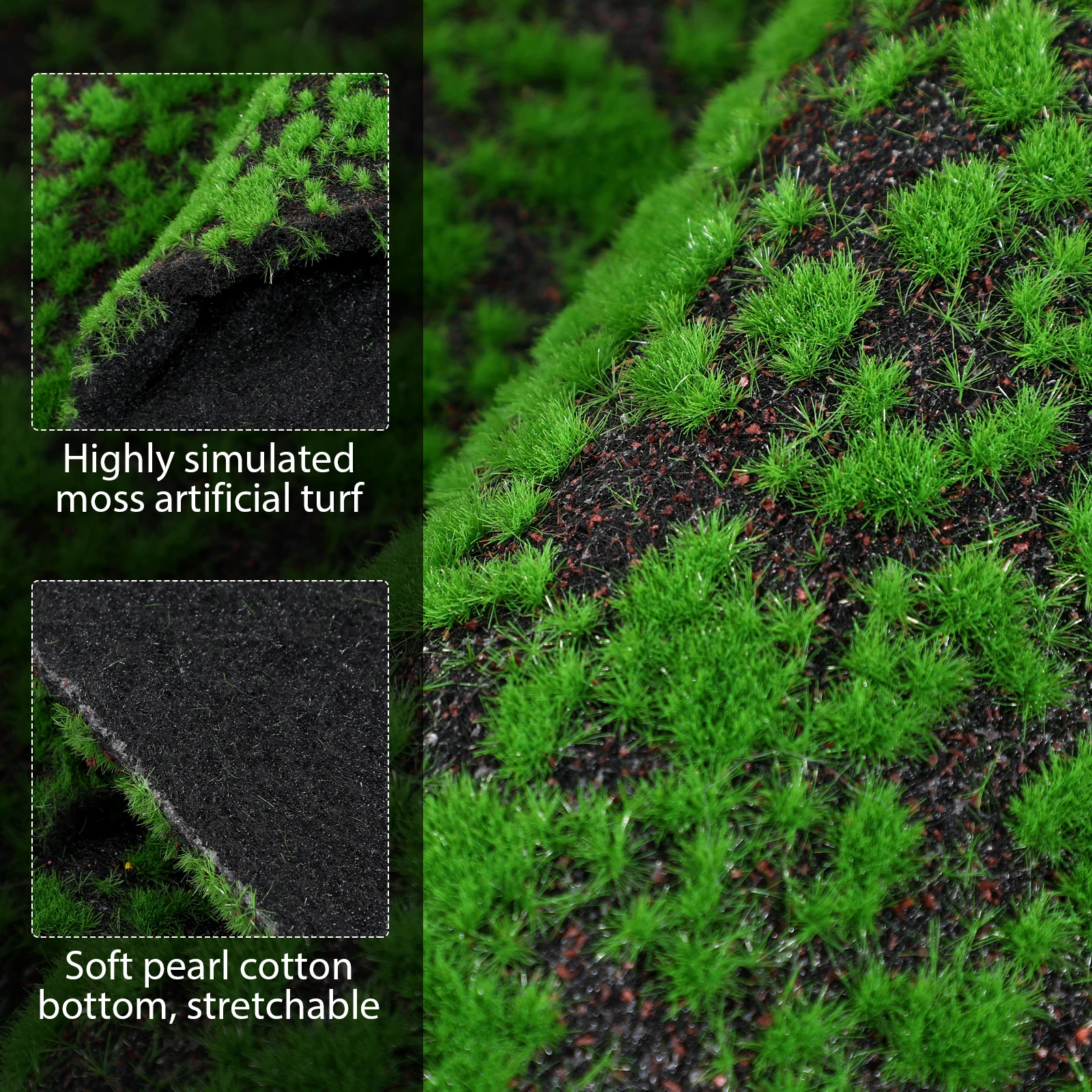 Artificial Moss Lichen Simulation Green Plants for Home Garden Office Patio Decoration Mini Landscaping Artificial Moss