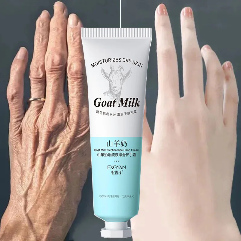 Whitening Hand Cream Goat Milk Nourishing Anti-Aging Wrinkle Removal Anti-Crack Moisturizing Repair Hand Care Korea Skin Care