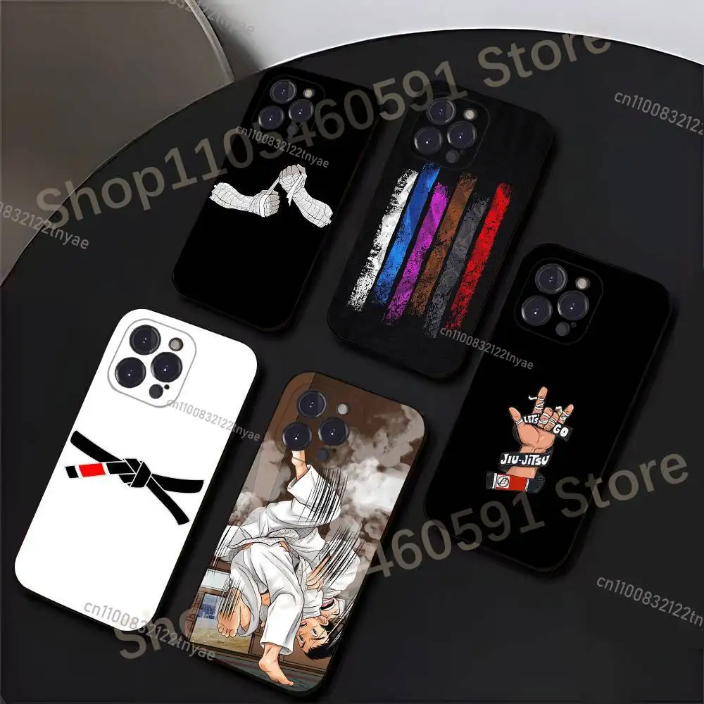 

Brazilian BJJ Japan Judo Jujutsu Jiu Jitsu Phone Case For iPhone 17,16,15,14,13,12,11,XR,Pro,Max,Plus,mini, Silicone Black Cover