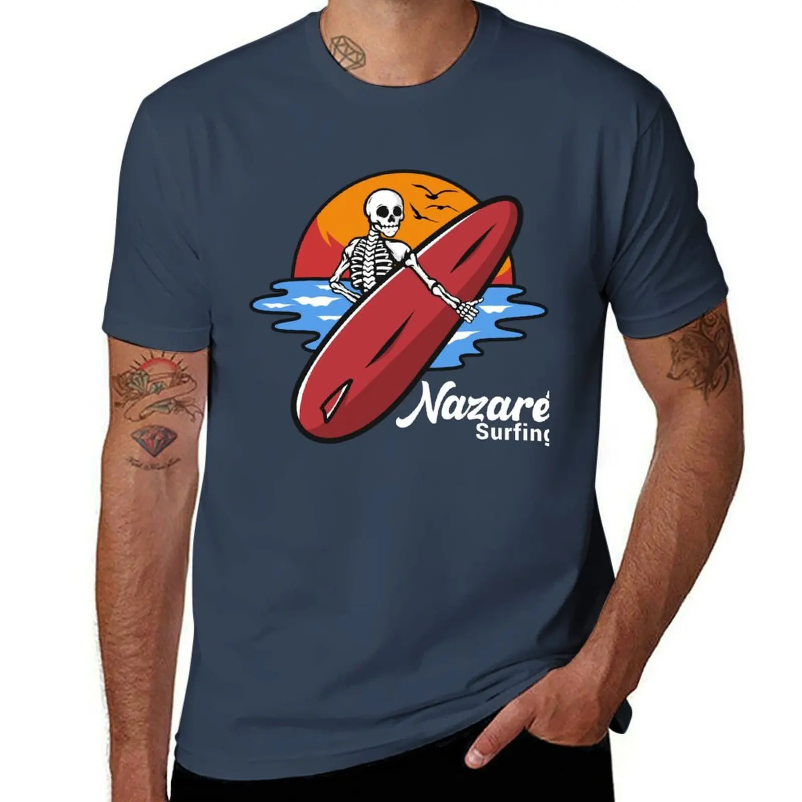 Portugal gift Surfing Nazare T-Shirt Casual Everyday Wear T-Shirt