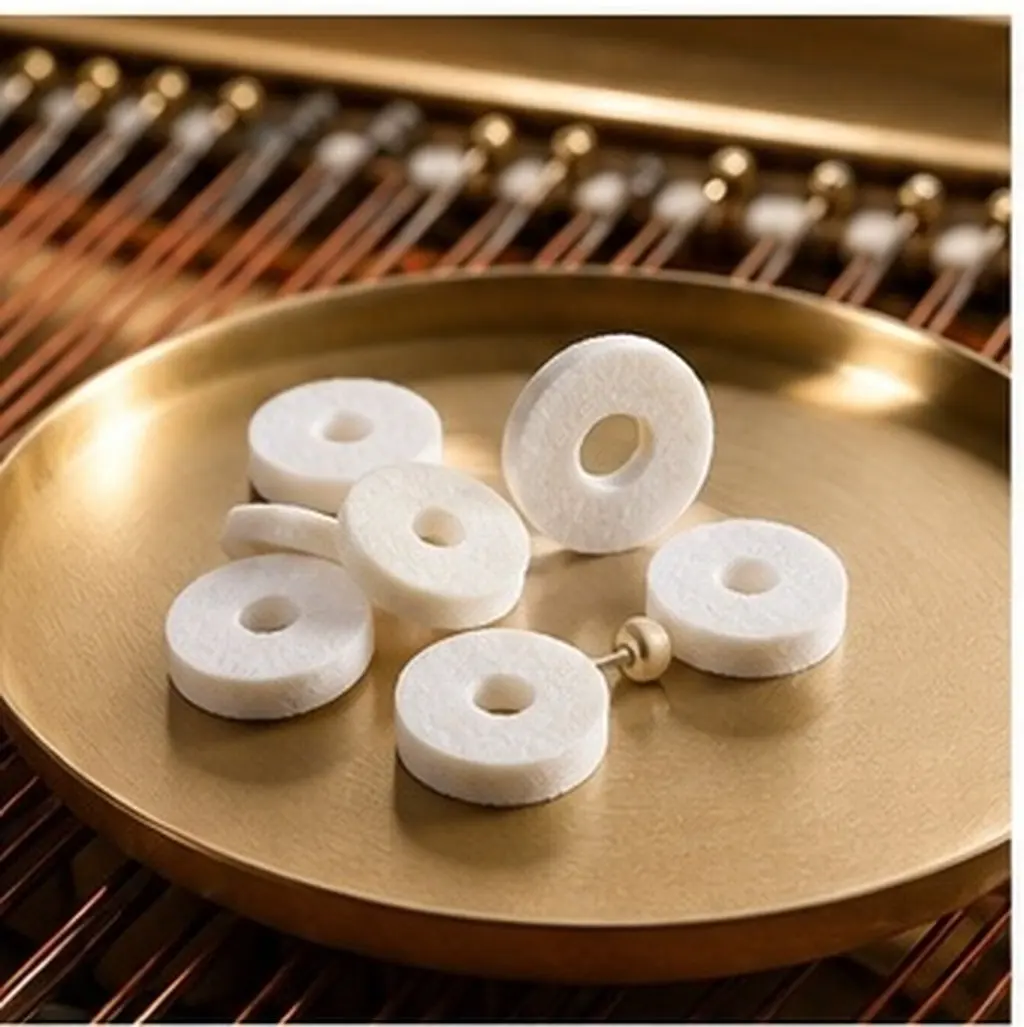 90Pcs Piano Wool Washers Professional Keyboard Pads for Leveling Key Balance Repair Regulating Tool Maintenance Supplies