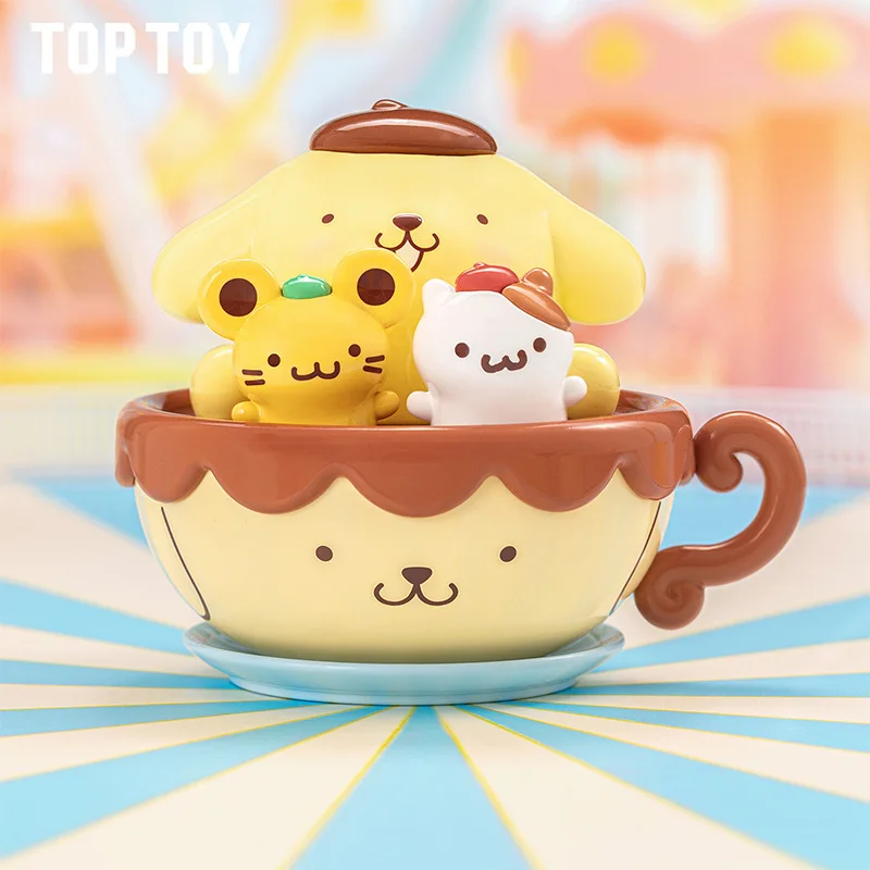 

Pompompurin Amusement Park Series Blind Box Cute Pudding Dog Desktop Decor New Genuine Toy for Kids And Fans Birthday Gift Fun