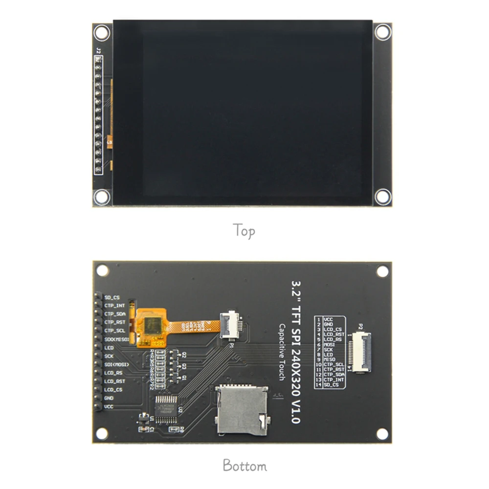 3.2 Inch TFT LCD Color Screen Capacitive Touch Screen Display Module 240*320 IPS Driver For Arduino UNO/Mega2560 SPI Serial Port