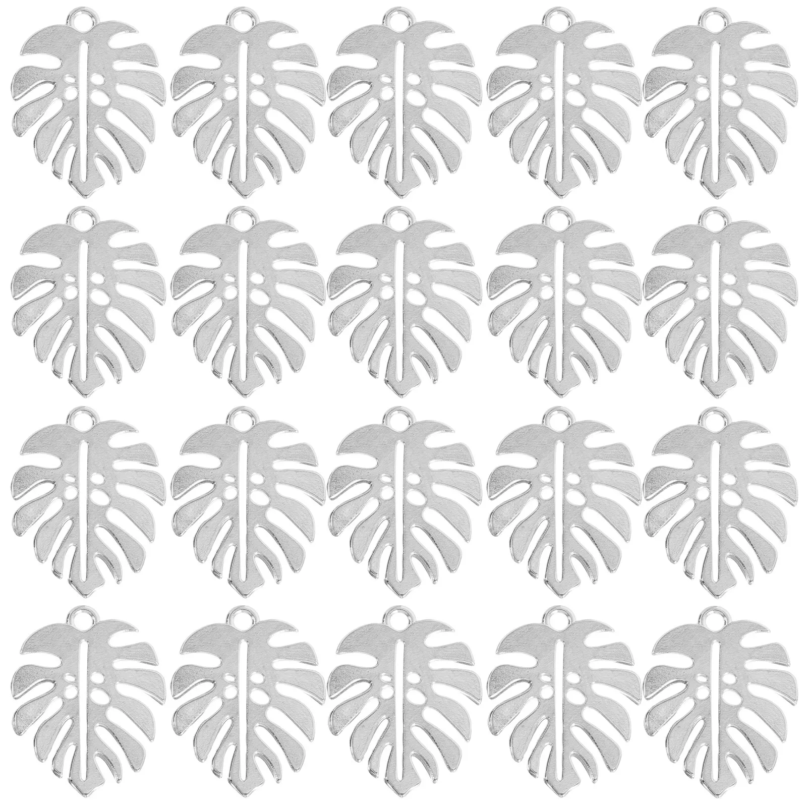 

50Pcs Tropical Leaf Charms Hollow Out Pendant DIY Jewelry Making Accessories for Earrings Necklaces Bracelets Craft Kits Bulk