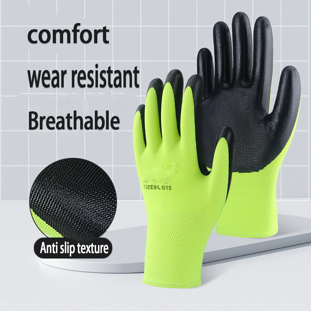 1/3/5/10/12/24 Pairs of Safety Work Gloves, Used for Construction, Transport, Warehouse, Gardening, and Landscape Work