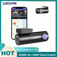 AZDOME M300S Car Recorders 4K+1080P Front and Rear Camera 800MP Lens With GPS WiFi Car DVR Voice Control Dash Cam Night Vision