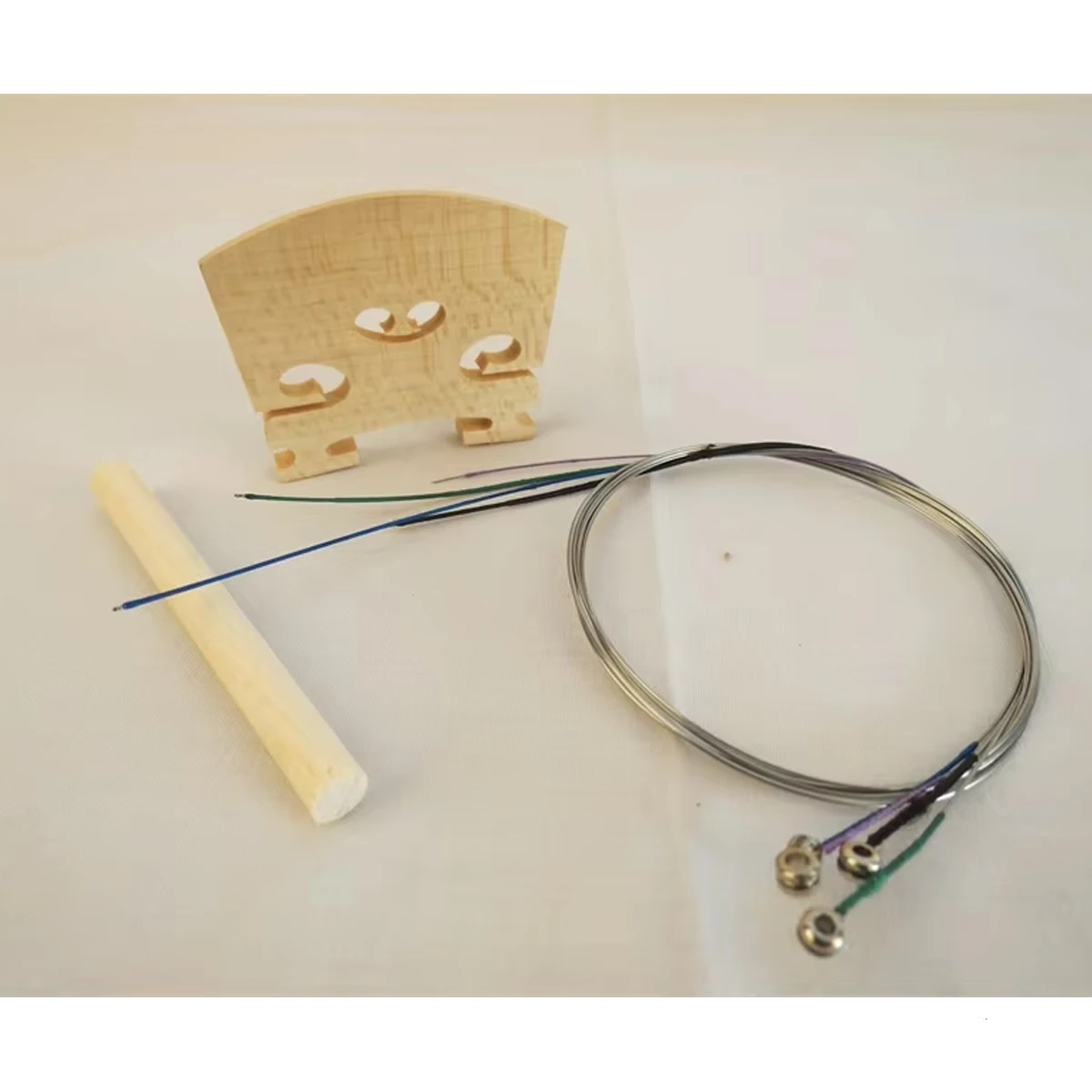 1set  4/4 3/4  1/2 1/4 Violin brings+ strings+Nylon Tailgut +Fine Tuners+Sound Post Fiddle Parts accessories