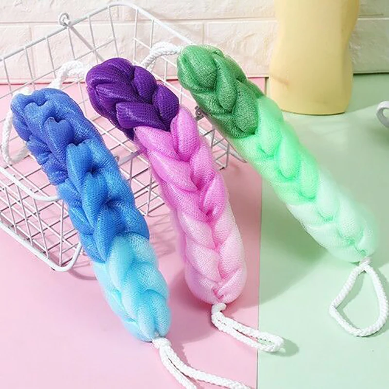 Long Rubbing Washcloth Bath Brush For Back Towels Exfoliating Scrub Shower Sponge For Body Bathroom Accessories