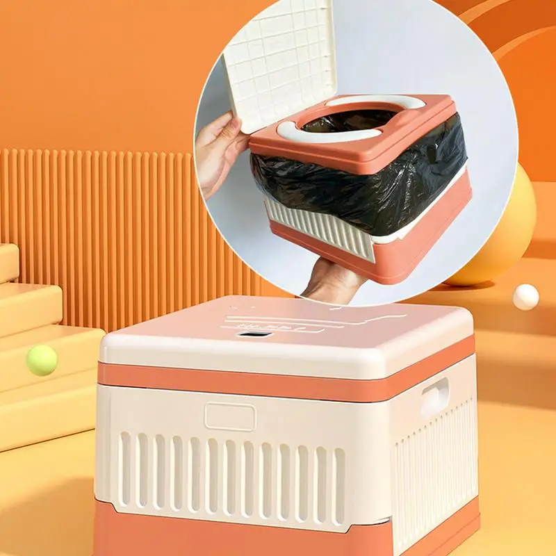 Potty Training Seat Portable Toilet For Kids Folding Toddler Potty with 20pcs Storage Bags Potty Training Toilet Seat with Lid