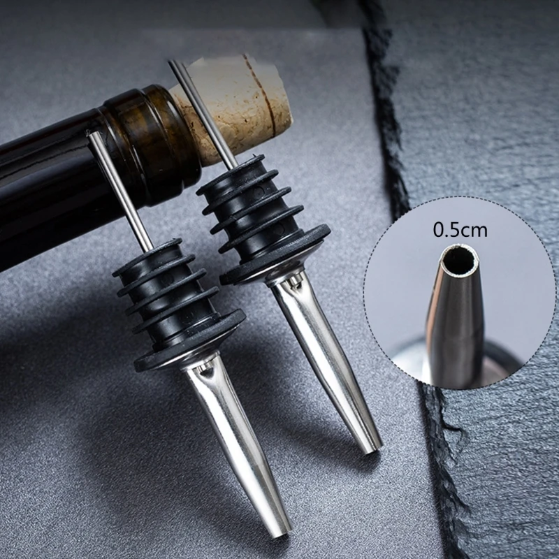 Hygienic Stainless Steel Liquid Dispensing Tool Efficient Beverage Bottle Pourer for Accurate Drink Serving and Portioning C7AC