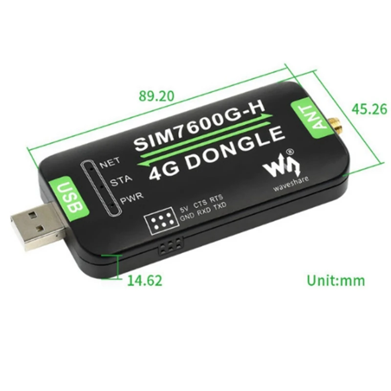 2X Waveshare SIM7600G-H 4G DONGLE Module An Internet Access Module For Raspberry Pi GNSS Global Communication