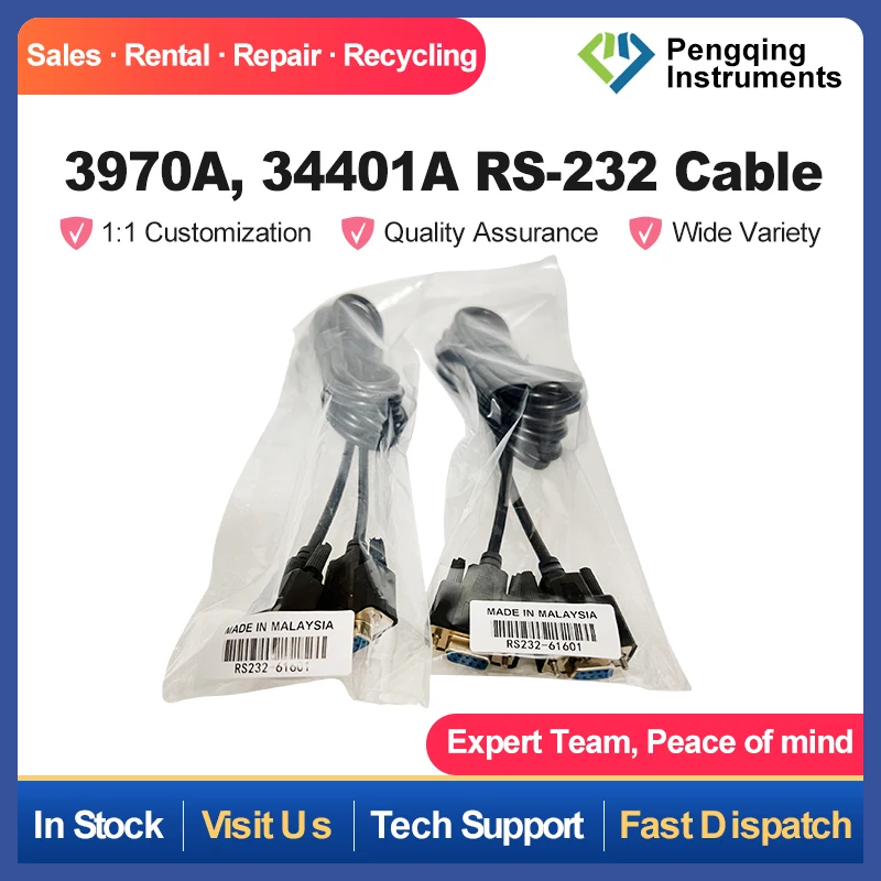 Cable de Comunicación Serial RS232 para Agilent 3970A 34401A 232, Línea de Comunicación para Equipos de Prueba