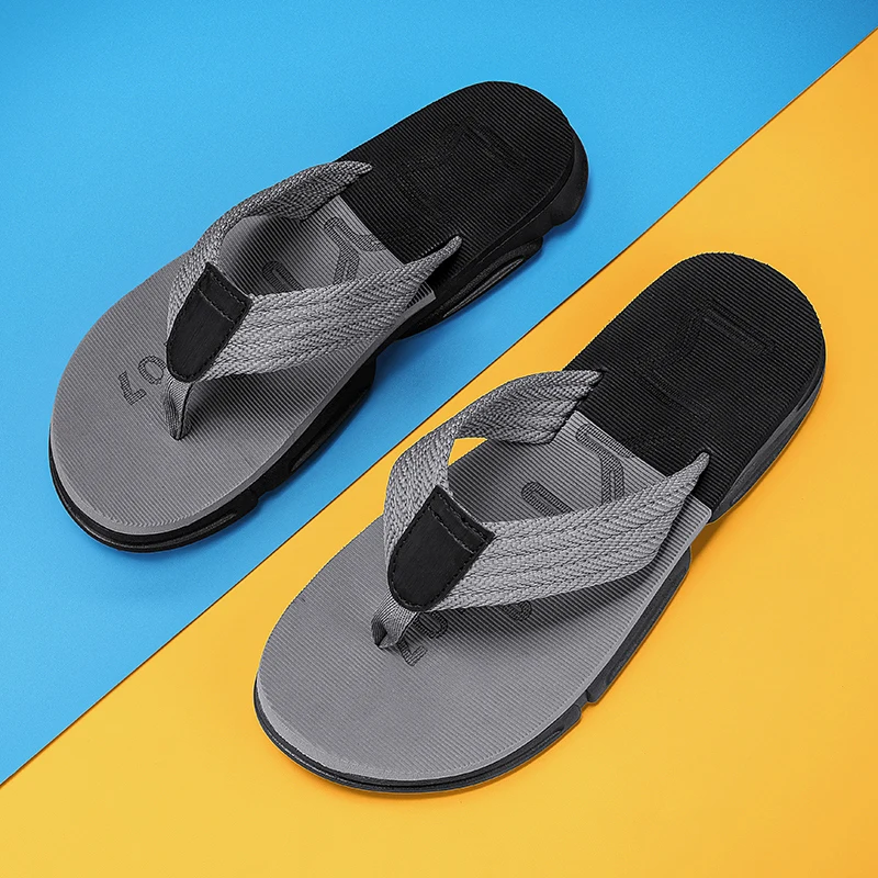 Golden Sapling Men's Slippers Leisure Beach Flip Flops Man Fashion Summer Shoes Retro Slides Casual Flip Flop Claquettes Homme