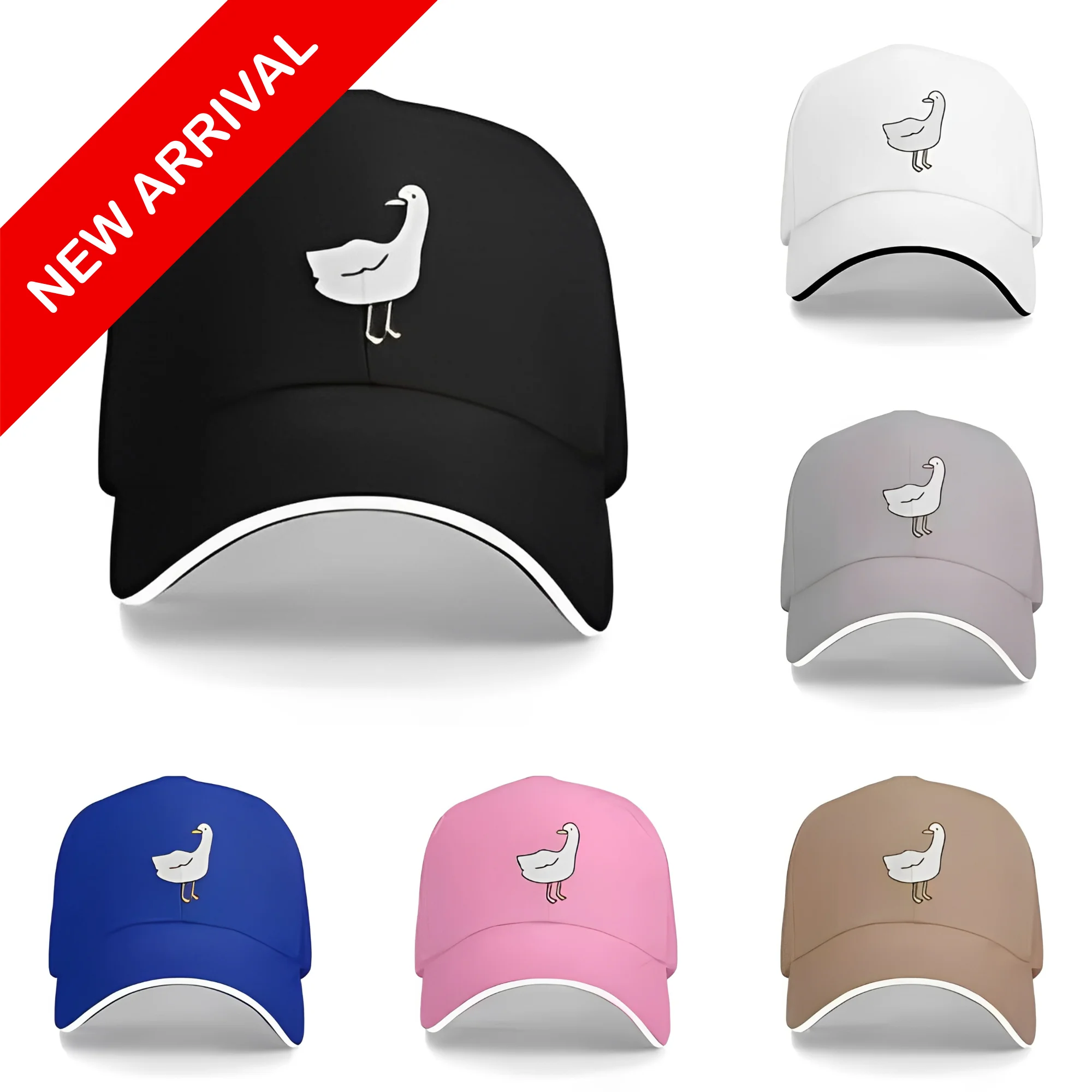 

Untitled White Goose Bite Knife Casual Baseball Cap Hunting Camping Trucker Hat Summer Breathable Unisex-Teens Streetwear Caps