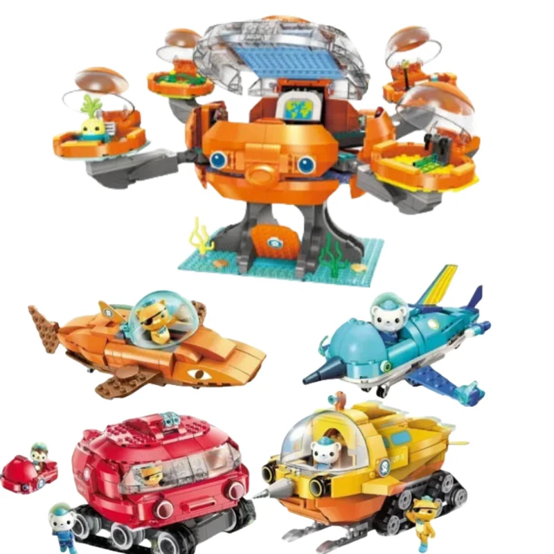 

In Stock Building Blocks Octopus Children's Educational Assembly Model Toy Model Desktop Ornaments Boys and Girls Birthday Gift