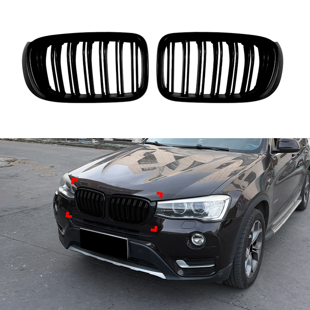 Front Kidney Replacement Double Grill Grille For BMW X3 F25 X4 F26 LCI 2014 2015 2016 2017 Front Grille Racing Grills