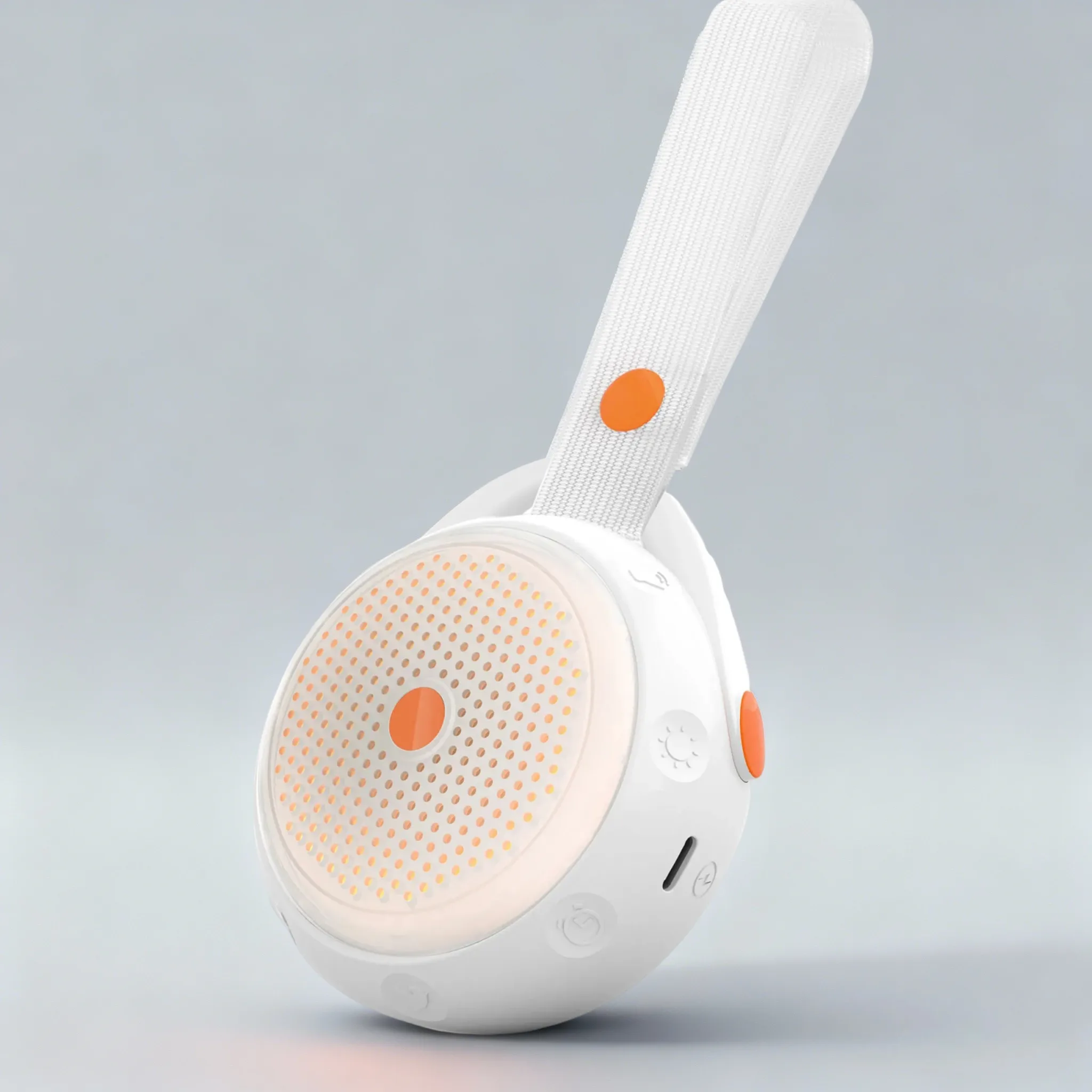 เครื่องเสียงสีขาว Bluetooth แบบพกพาพร้อมเสียงผ่อนคลาย 12 เสียงและตัวจับเวลาการนอนหลับซิลิโคนไฟกลางคืนสําหรับทารกและผู้ใหญ่