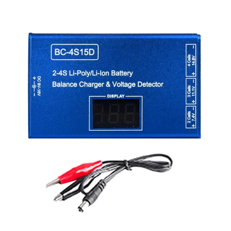 

AED6-1Set BC-4S15D Battery Lipo Li- Balance Charger LCD Digital Display Balance Charger For RC Battery