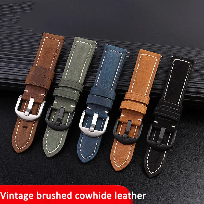 Szybkoschnący skórzany pasek do zegarka do szlifowania miękka skóra bydlęca arenowego dla kobiet 20mm