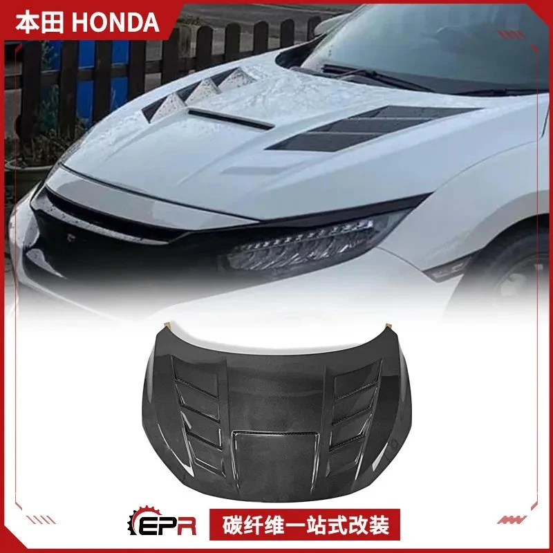 

Suitable For Civic FK8 FK7 TypeR Carbon Fiber EPA1 Open Hole Cooling Intake Cover, Hood Replacement