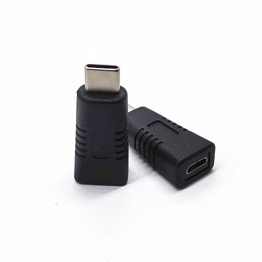 USB 3.1 Type C 90 Degree Right Angle Male To Micro USB 2.0 Type B  Female Converter Adapter Cable Extension Cord