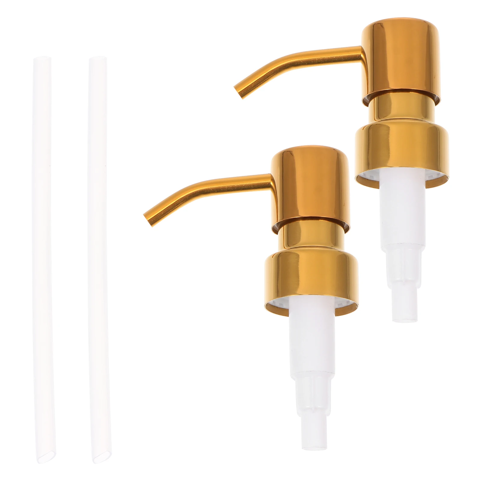 

2Pcs Plating Pump Head Stainless Steel Soap Dispenser Lotion Replacement Pumps Toiletries Bottle Pump Accessories Premium