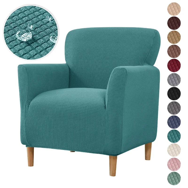 

Waterproof Armchair Cover Stretch Single Sofa Slipcover Soft Elastic Single Small Chair Seater Sofa Covers For Home Club Hotel