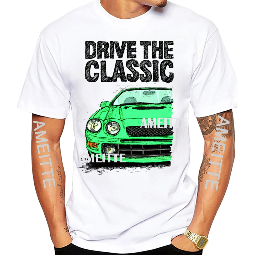 

Drive The Classic Celica 6 Generation ST205 GT4 90's T-shirt Men Short Sleeve Hip Hop Boy Casual Tshirt Japan Car White Tees