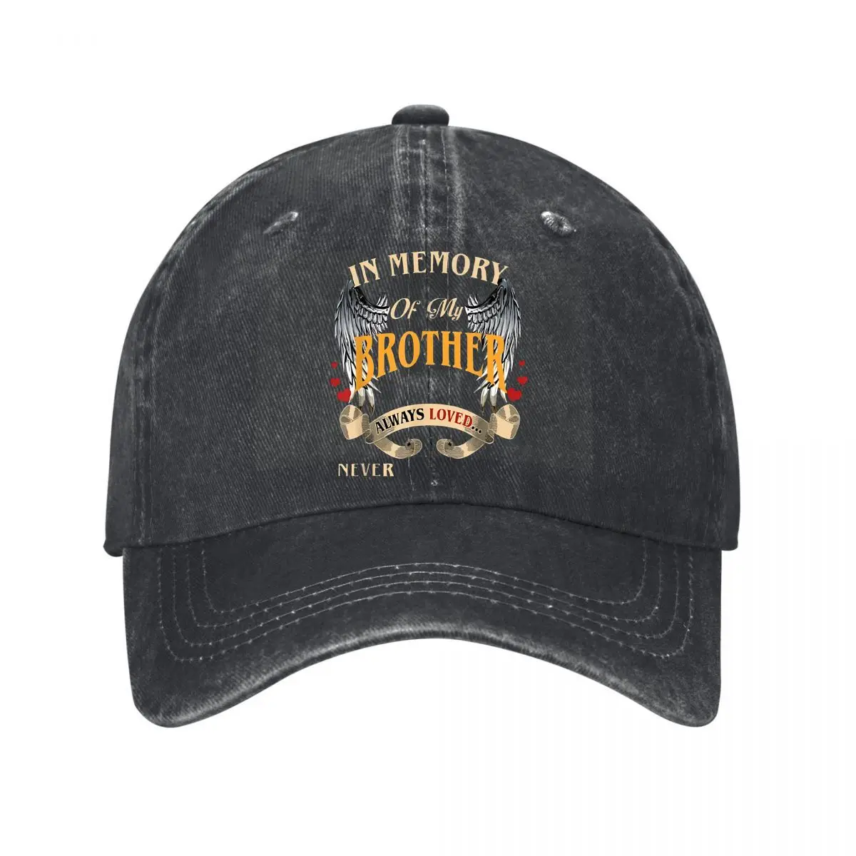 In Memory Of My Brother Wing Heart 2026 New Vintage Washed Baseball Cap