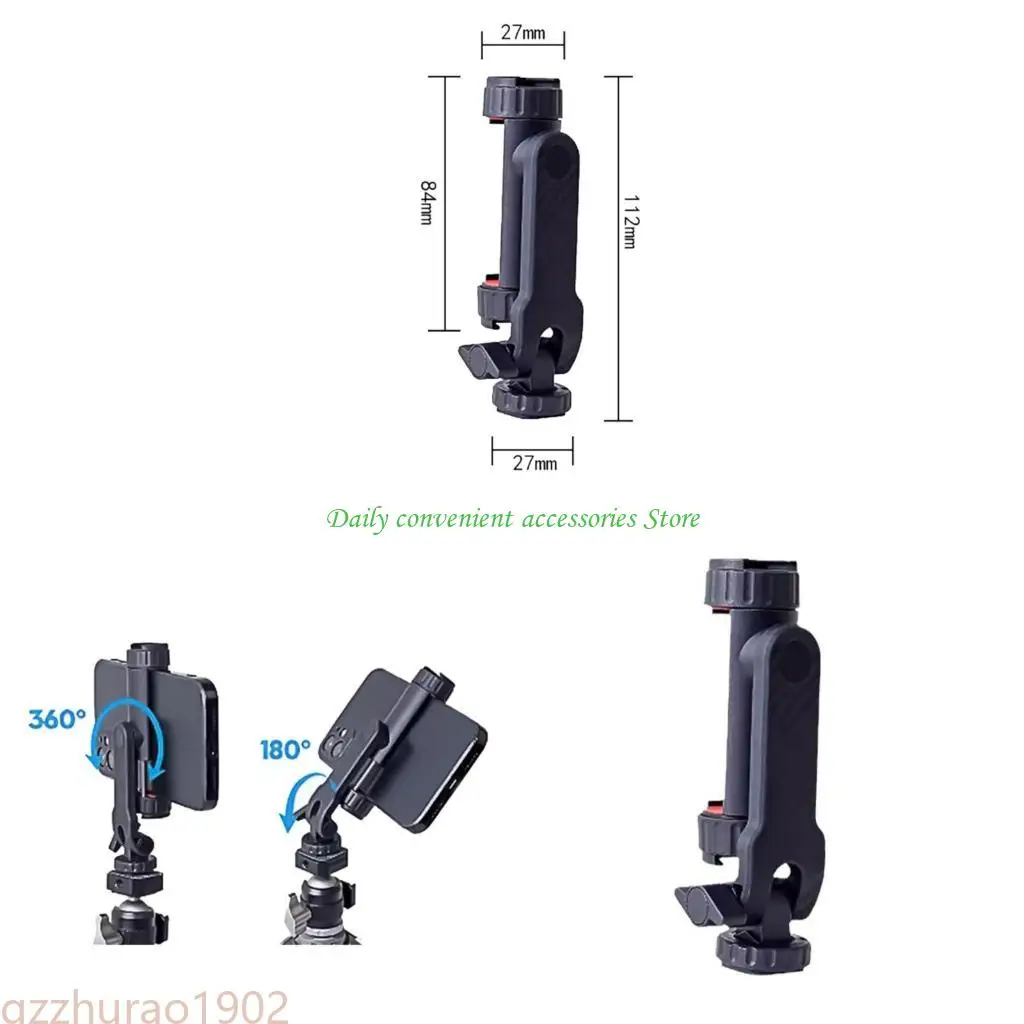 

97QB Multifunction Mobile Tripods Adapter Featuring 1/4 Inch Screw & Cold Shoe Slot ABS