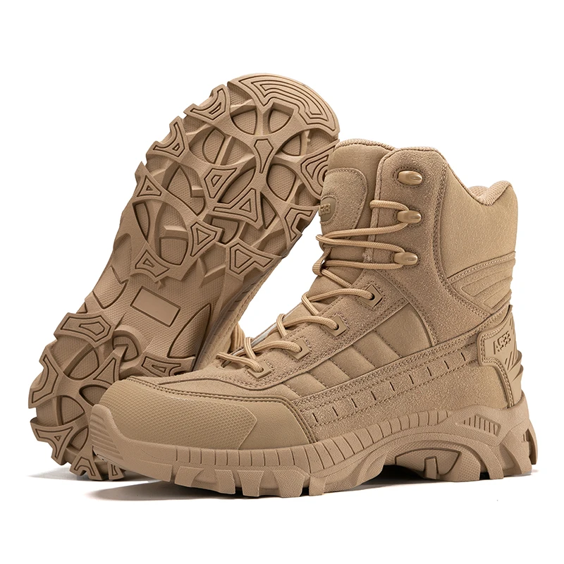 

Men Tactical Boots Lace Up Military Army Boot Unisex Work Hiking Shoe Desert Waterproof Brand Climbing Shoe Male Ankle Size Plus