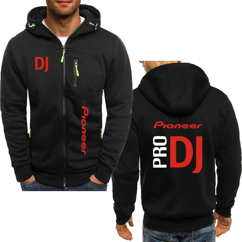 2024 Men's New Long Sleeves Fashion Zipper Hoodies DJ Pioneer PRO Sweatshirts Printed cotton Casual Harajuku Jackets Coats Tops