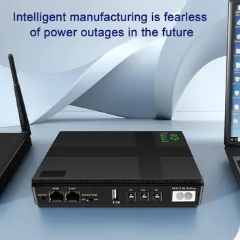 EU 10400mAh UPS Uninterruptible Power Supply Overcharge Protection Multiple Outputs Portable Power Source