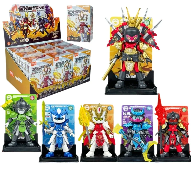 

Строительные блоки Blokees Starlight Edition Series 6, Sun Wukong Monkey King, Коллекционная сборная игрушка «Путешествие на Запад»