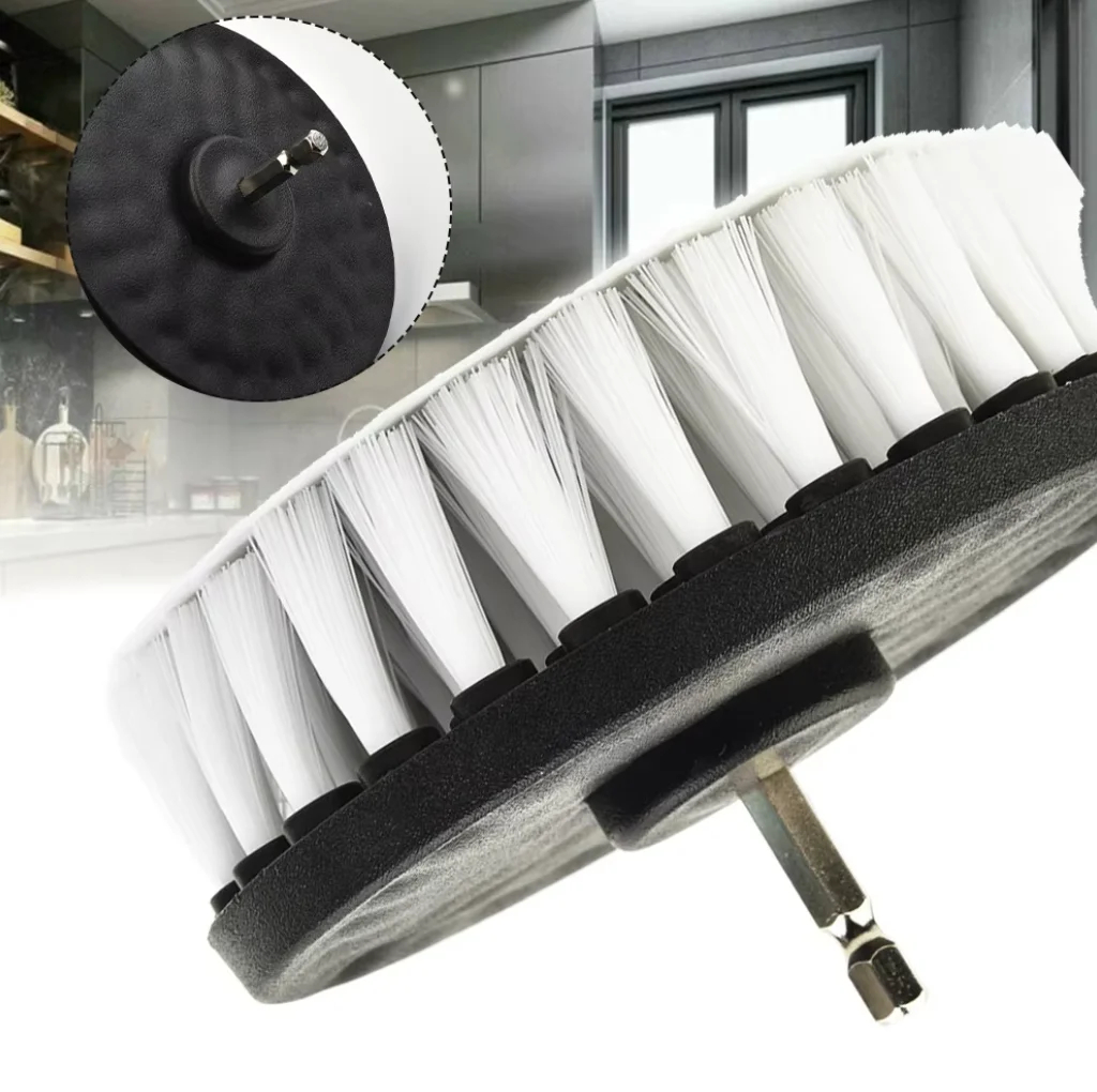 1PC 5 Inch White Car Wheel Electric Cleaning Drill Brush Soft Brush Decontamination For Glass Furniture Tire Cleaning Brush