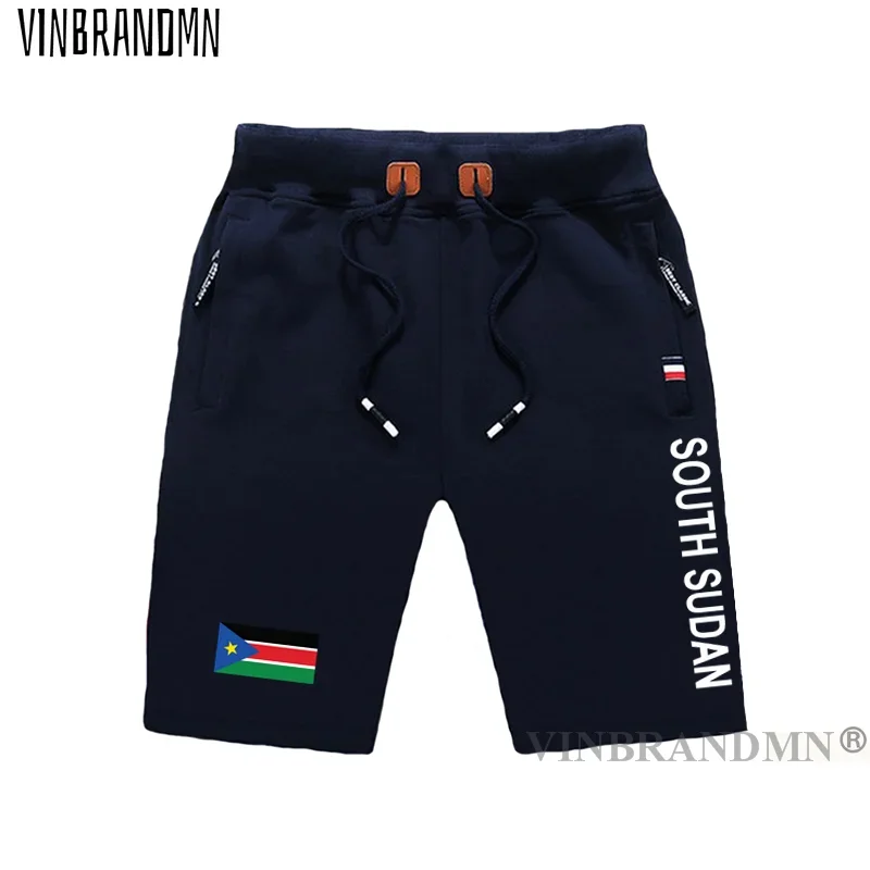 South Sudan Mens Shorts Beach Man Men's Board Shorts Flag Workout Zipper Pocket Sweat Mid Clothing 2023 Cotton New Sudanese SSD