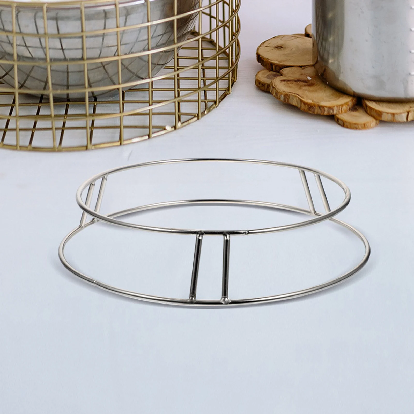 

Stainless Steel Pot Rack Heat Insulation Easy St Kitchen Holder Strong Fast Dissipation Dust