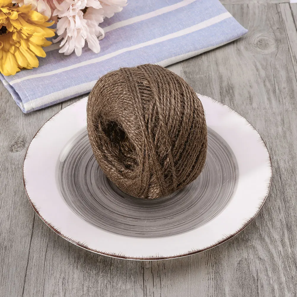 

3 pcs 50M Colored Hemp Rope 2Mm Natural Coffee Orange For Garden Crafts Diy Scrapbooking Wedding Decoration Twine String