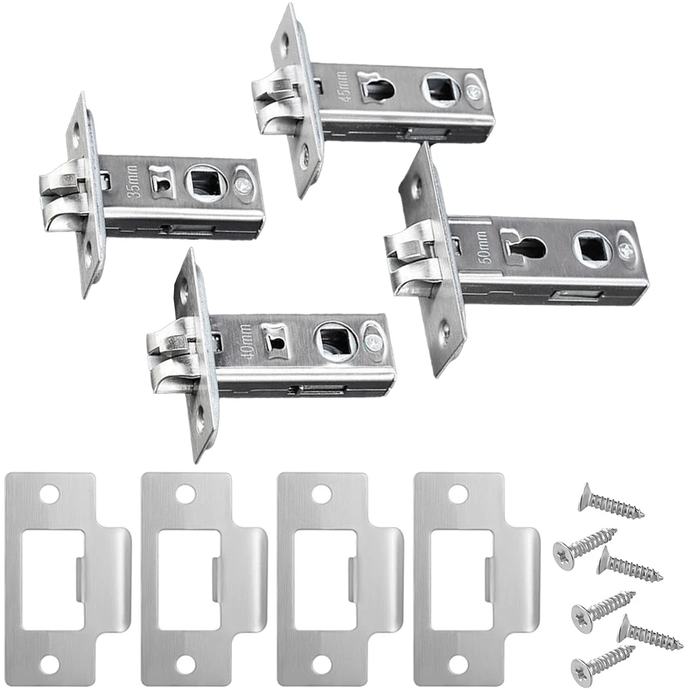 1pcs Tubular Latch Passage Latch Lockbody Stainless Steel For Right Left Hand Opening Doors Unsprung Door Furniture