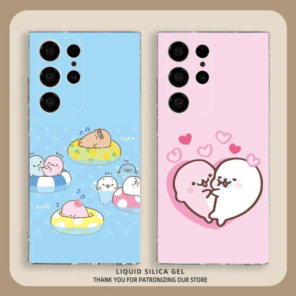 

Kupu Mamegoma Cute Phone Case For Samsung S30,S23,21,22,20 Ultra,S20 FE lite,S10,9,PIus Note20ultra Cover Clear